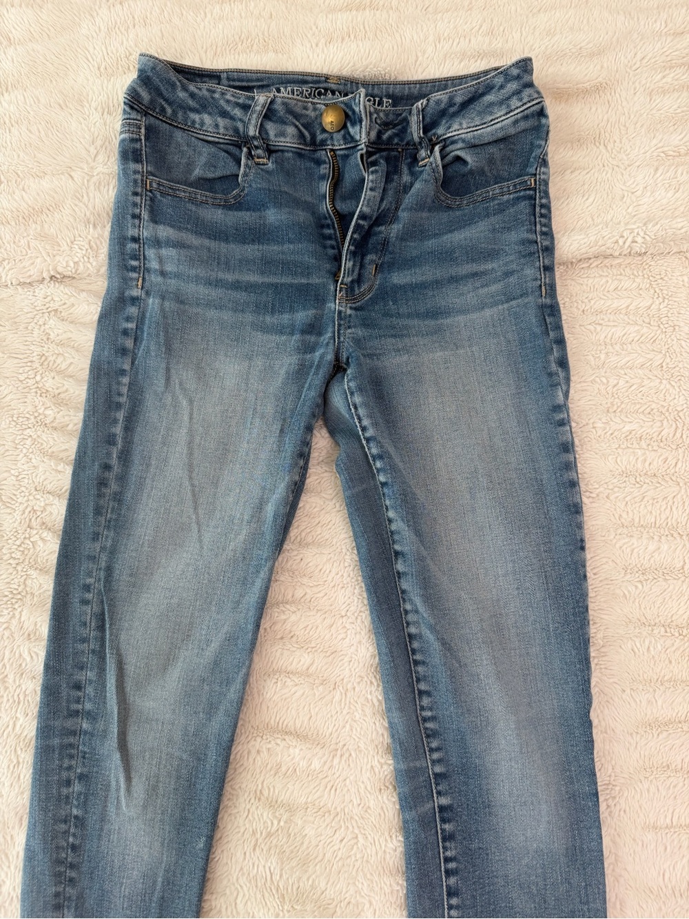 American Eagle Outfitters Women's Mid-Blue Skinny Jeans